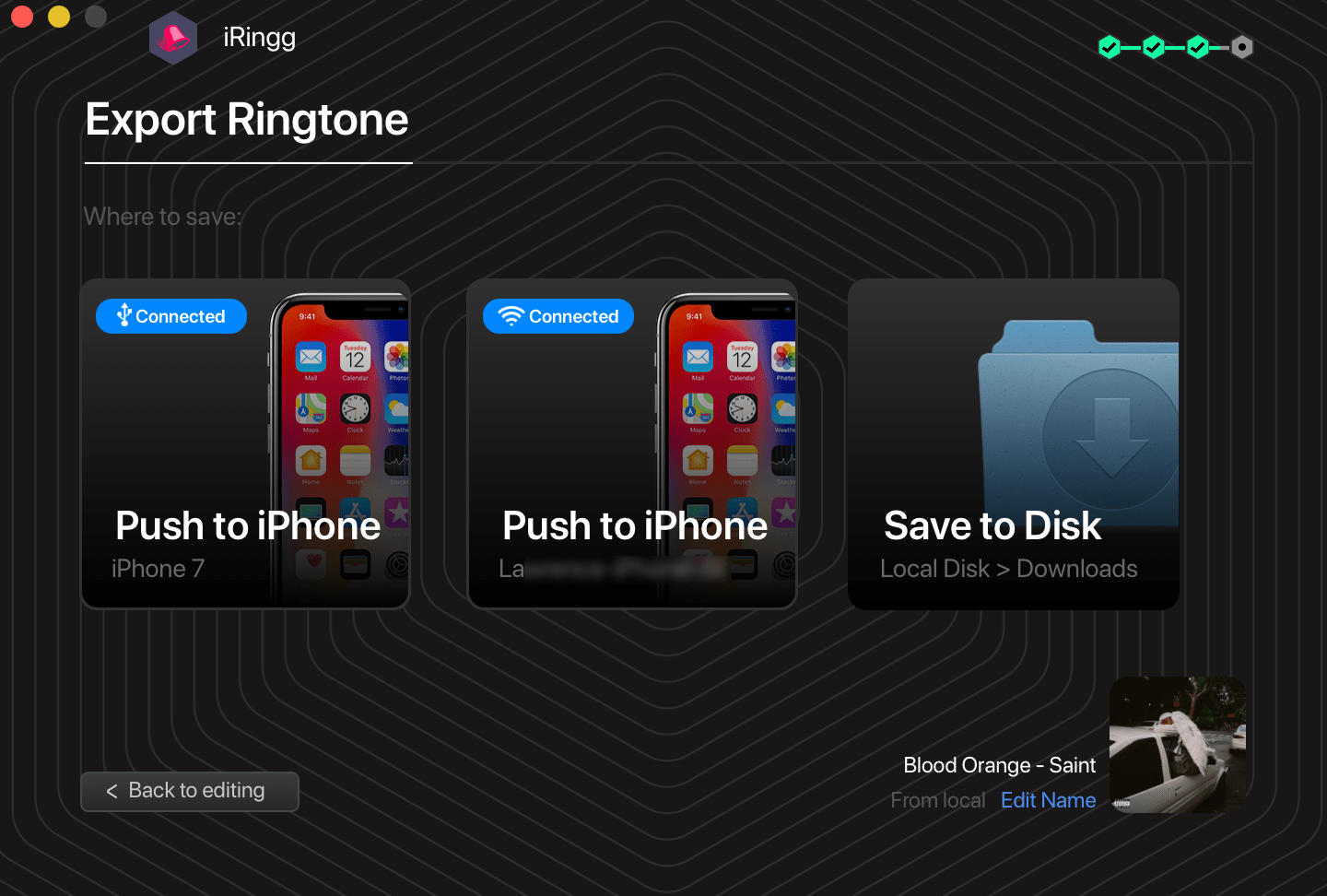 iRingg - iPhone铃声制作导入编辑工具软件